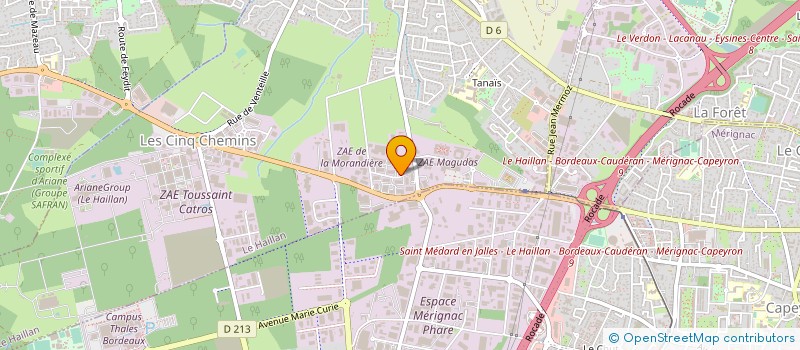 localisation de l'entreprise ADRE INGENIERIE  MERIGNAC