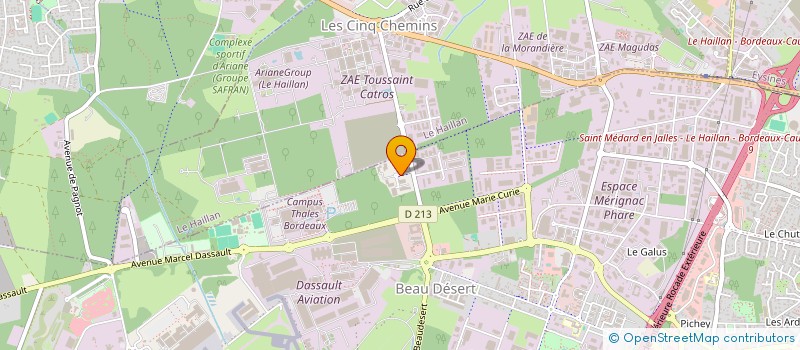 localisation de l'entreprise ADRE RESEAUX à MERIGNAC