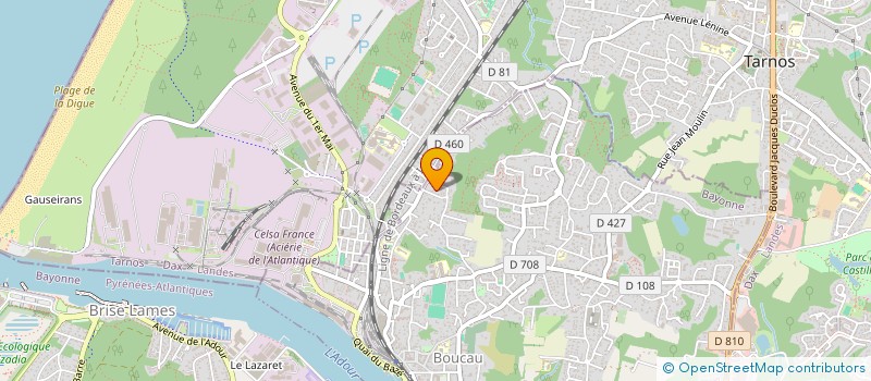 localisation de l'entreprise ADRENALINE  BOUCAU