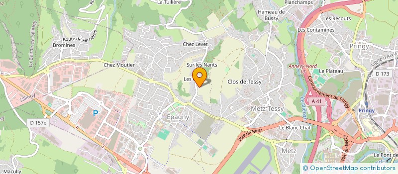 localisation de l'entreprise ADRET & UBAC  EPAGNY METZ-TESSY