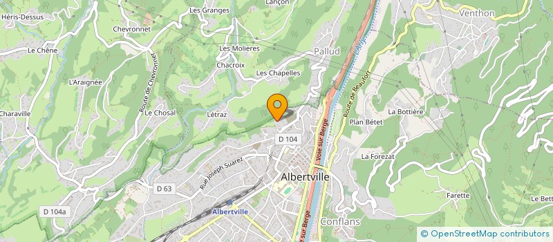 localisation de l'entreprise ADRETS IMMO  ALBERTVILLE