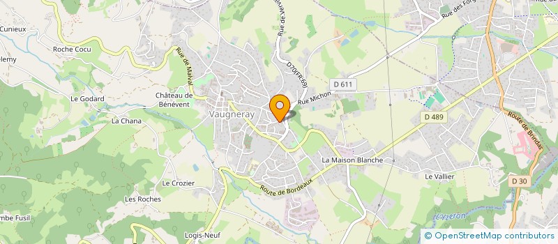 localisation de l'entreprise ADRI PAYSAGES à VAUGNERAY