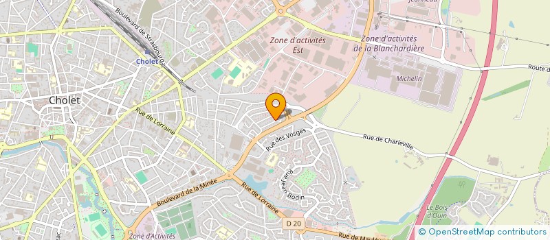 localisation de l'entreprise ADRIA PLAQUISTERIE à CHOLET