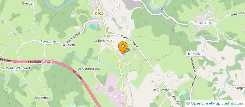 localisation de l'entreprise ADRIBAL à UZERCHE