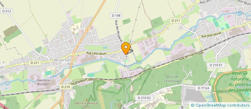 localisation de l'entreprise ADRIEN CREA PAYSAGE  WIZERNES