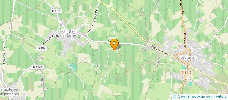 localisation de l'entreprise ADRIEN DEBAUD  SAINT-JEAN-DE-SERRES