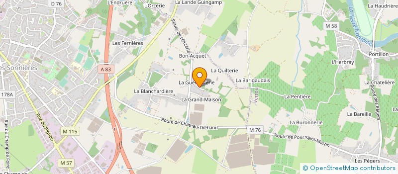localisation de l'entreprise ADRIEN ET ROLAND EURL à LES SORINIERES
