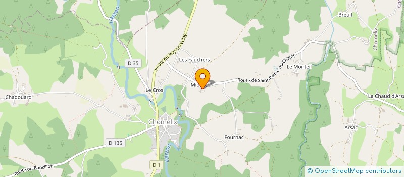 localisation de l'entreprise ADRIEN FORT CHOCOLATERIE  SAINT JULIEN D'ANCE