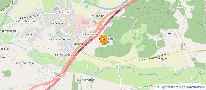 localisation de l'entreprise ADRIEN OTTOBON ELECTRICITE à NEUVIC