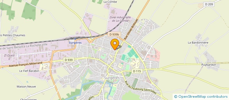 localisation de l'entreprise ADRYAELLE  SURGERES