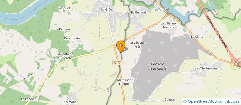 localisation de l'entreprise ADS BETON à HERBIGNAC