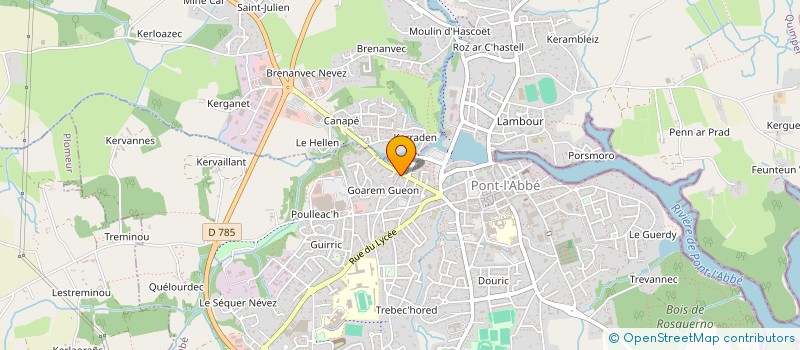 localisation de l'entreprise ADS EXPERTISE COMPTABLE à PONT-L'ABBE