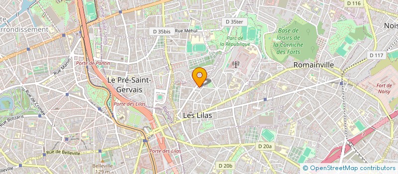 localisation de l'entreprise ADS PEINTURE à LES LILAS