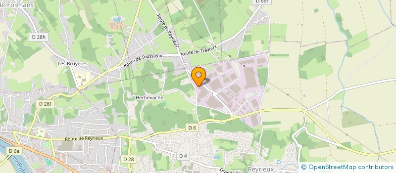 localisation de l'entreprise ADS PLATRERIE à REYRIEUX