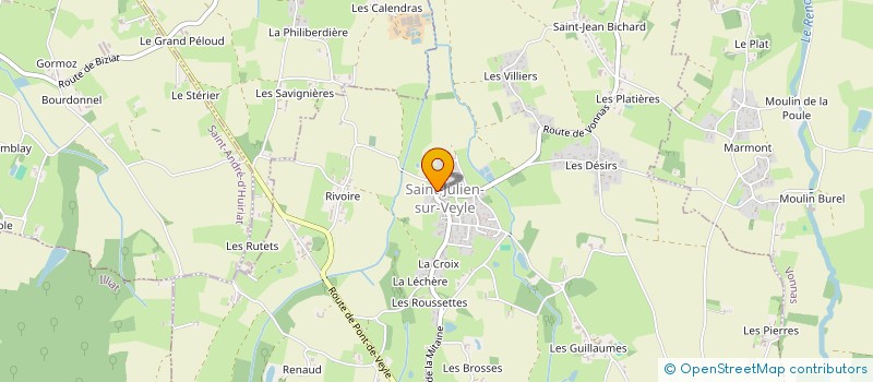 localisation de l'entreprise ADS PLATRERIE-PEINTURE  SAINT-JULIEN-SUR-VEYLE