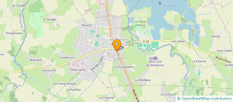 localisation de l'entreprise ADSD à MONTREVEL-EN-BRESSE