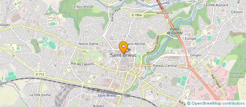 localisation de l'entreprise ADSET -ACOUSTIQUE, DESIGN, SOLUTIONS ET TECHNIQUES à SAINT-BRIEUC