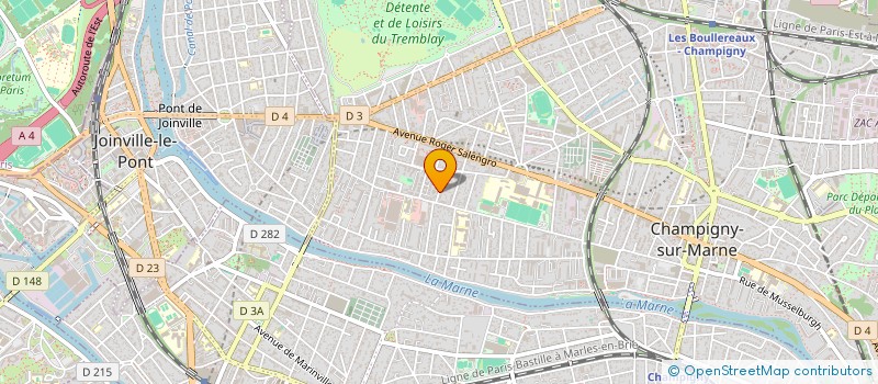 localisation de l'entreprise ADSL BOIS ET MATERIAUX à CHAMPIGNY-SUR-MARNE