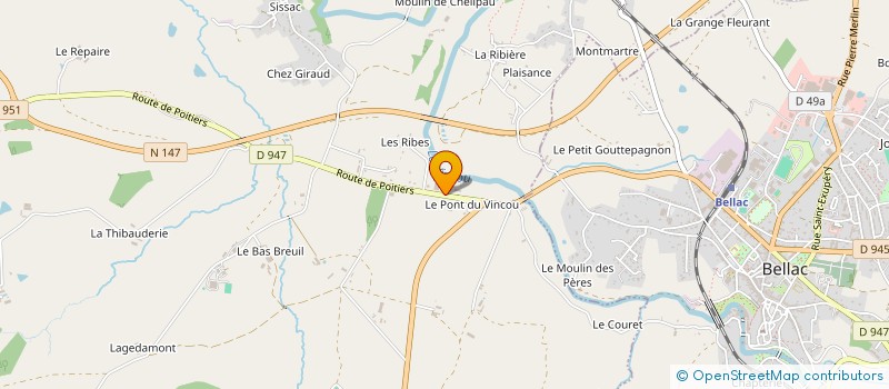 localisation de l'entreprise ADSL TRANSPORTS à PEYRAT-DE-BELLAC