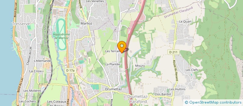 localisation de l'entreprise ADT  DRUMETTAZ-CLARAFOND