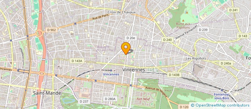 localisation de l'entreprise ADT IMMO à VINCENNES