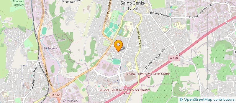 localisation de l'entreprise ADTB INVEST 69  SAINT-GENIS-LAVAL