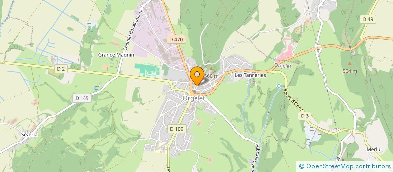 localisation de l'entreprise ADTM à ORGELET