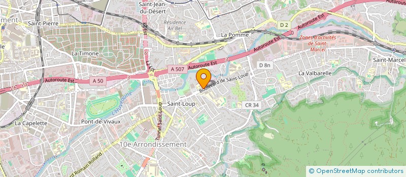 localisation de l'entreprise ADUA SAINT LOUP  MARSEILLE 10EME