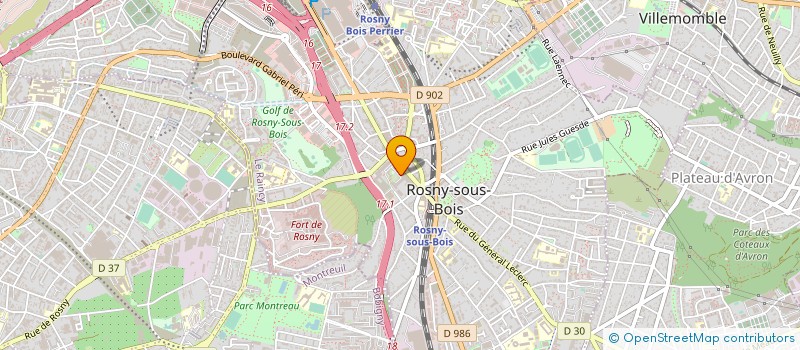 localisation de l'entreprise ADURO FS à ROSNY-SOUS-BOIS