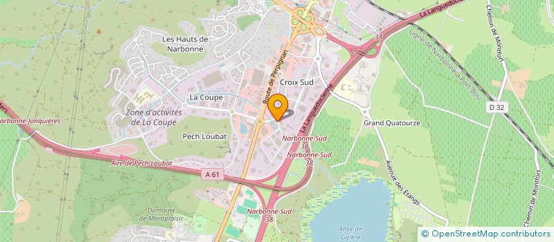 localisation de l'entreprise ADV  NARBONNE