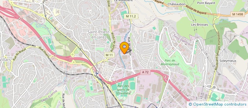 localisation de l'entreprise ADV  SAINT-ETIENNE