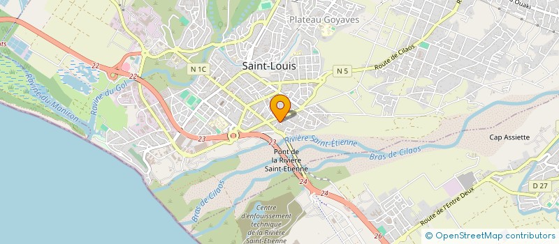 localisation de l'entreprise ADV HOLDING IM-MOBILIERS à SAINT-LOUIS
