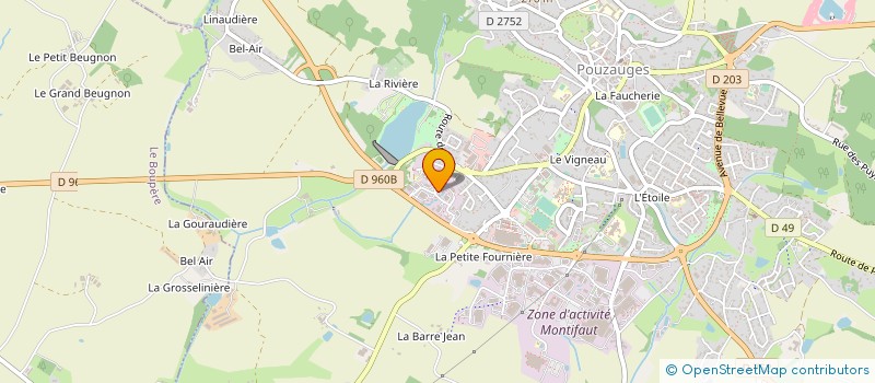 localisation de l'entreprise ADV - PEINTURES ET FINITIONS à POUZAUGES