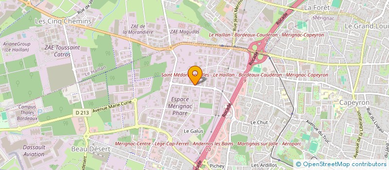localisation de l'entreprise ADVANCED TECHNOLOGY ET MARKETING  MERIGNAC