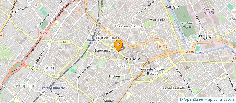 localisation de l'entreprise ADVCOM à ROUBAIX