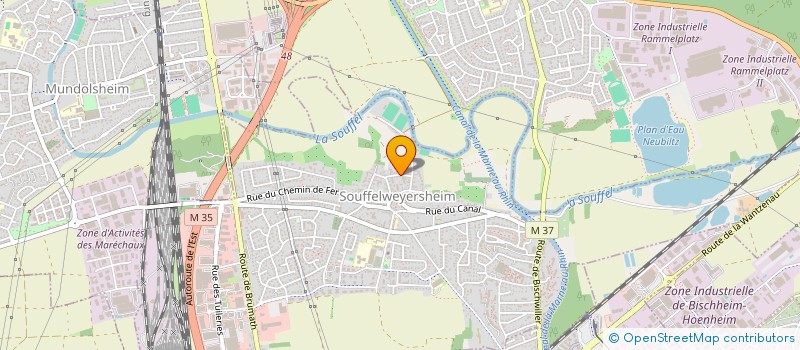 localisation de l'entreprise ADVENE  SOUFFELWEYERSHEIM