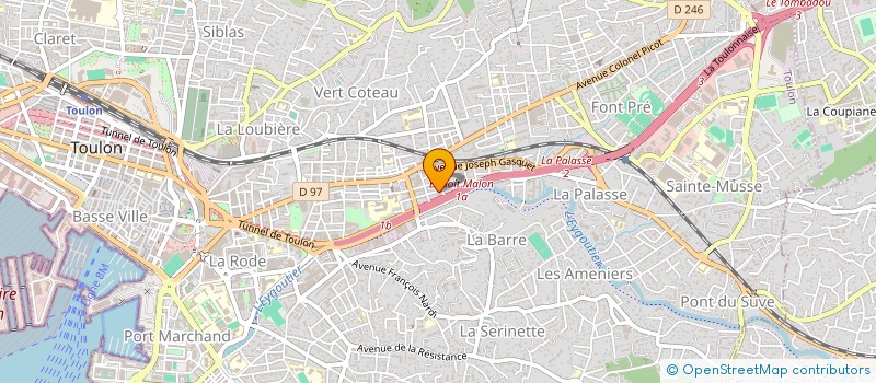 localisation de l'entreprise ADVENTIL  TOULON