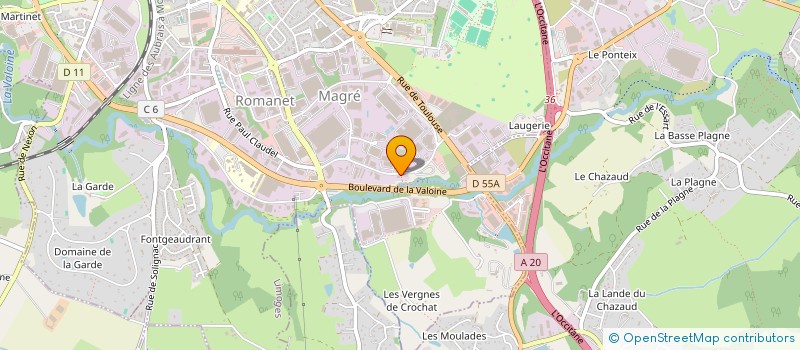 localisation de l'entreprise ADVENTURE à LIMOGES