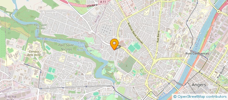 localisation de l'entreprise ADVENTUS à ANGERS