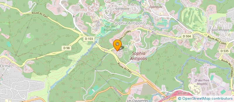 localisation de l'entreprise ADVENTYS à VALBONNE