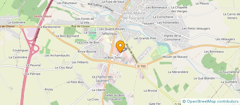 localisation de l'entreprise ADVIN à SAINTE MAURE DE TOURAINE