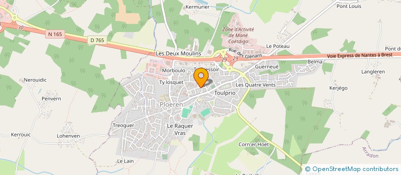 localisation de l'entreprise ADVUHEZ  PLOUGOUMELEN