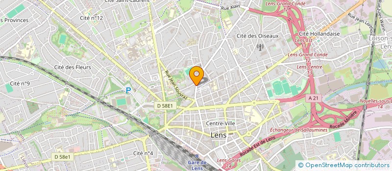 localisation de l'entreprise ADWEBS  LENS