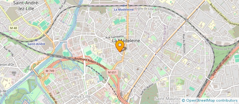 localisation de l'entreprise ADX PATRIMOINE à LA MADELEINE