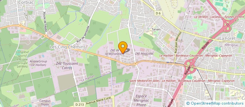 localisation de l'entreprise AE 33 AQUITAINE à LE HAILLAN
