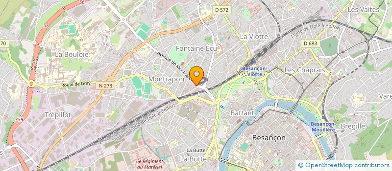 localisation de l'entreprise AE à BESANCON