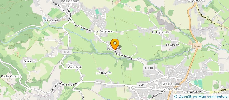 localisation de l'entreprise AE CARRELAGE  POLLIONNAY