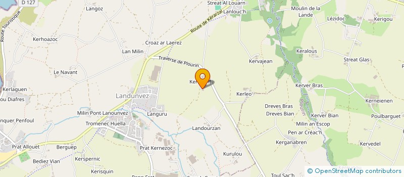 localisation de l'entreprise AE COUVERTURE  LANDUNVEZ