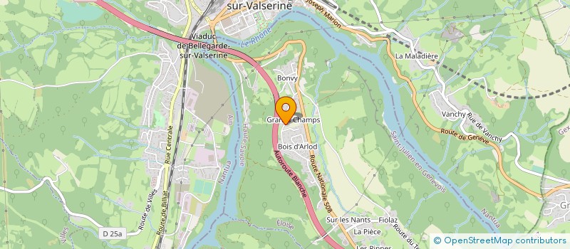 localisation de l'entreprise AE IMMOBILIER à VALSERHONE