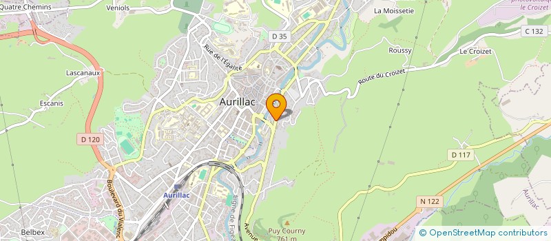 localisation de l'entreprise AE IMPACT à AURILLAC